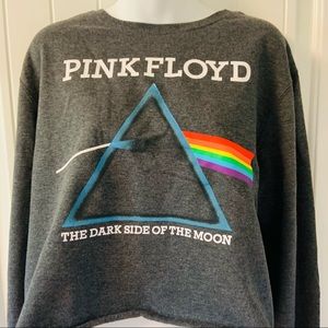 pink floyd cropped shirt xl